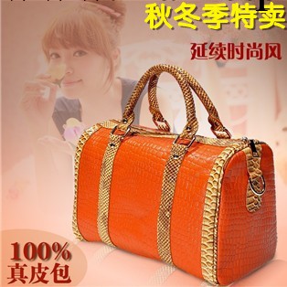 2013秋冬外貿原單鱷魚紋手提包批發品牌真皮單肩斜跨女包一件代發工廠,批發,進口,代購