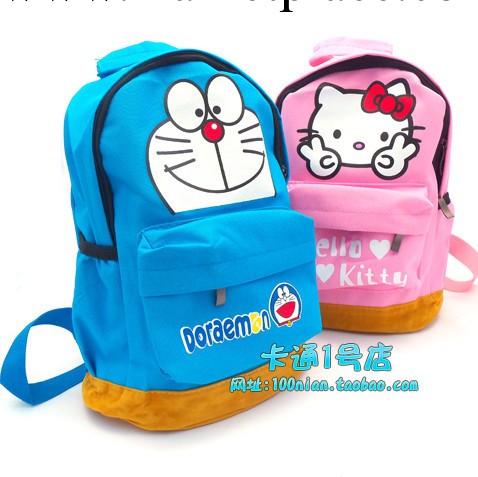 多啦a夢機器貓hello kitty書包雙肩包 出口高檔帆佈學生多功能包工廠,批發,進口,代購