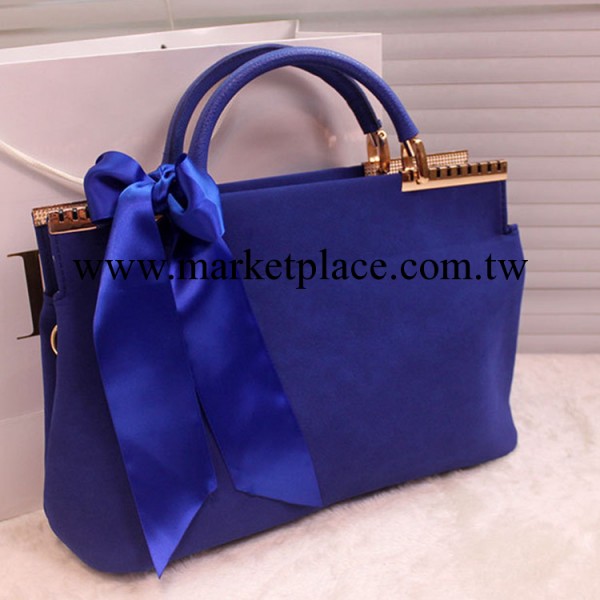 韓版時尚絲帶蝴蝶結磨砂皮復古手拿包斜跨包女包工廠,批發,進口,代購