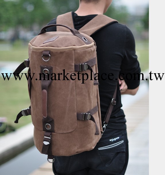 電腦包背包 雙肩包旅行包雙肩包帆佈 韓版圓桶包 雙肩包 手提包工廠,批發,進口,代購