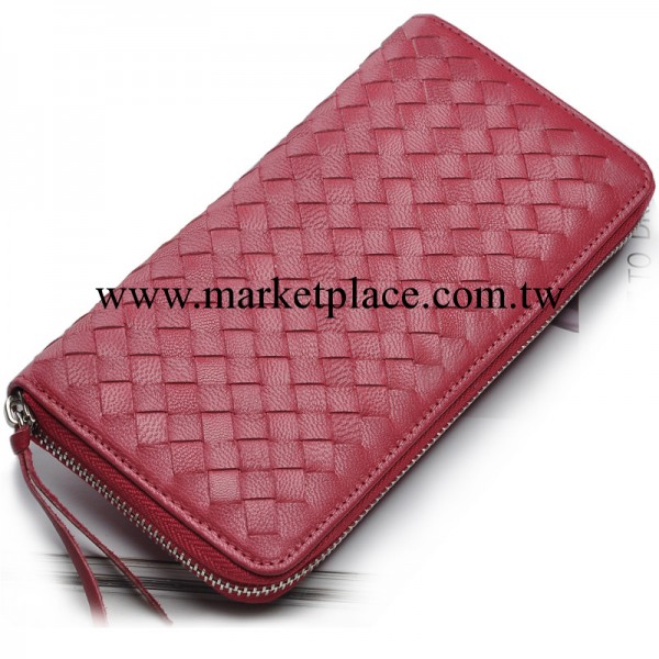 2013新款B V編織拉鏈錢包純羊皮真皮錢夾女式手拿包長款手包批發工廠,批發,進口,代購