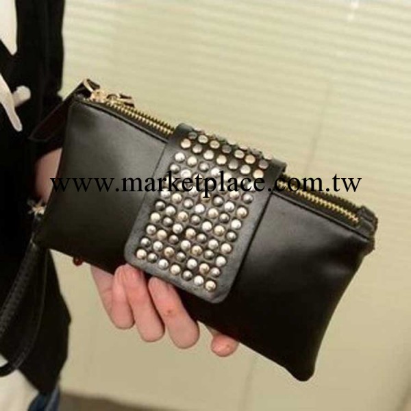 2013新款小包 韓版柳釘百搭女士手拿包 卡包零錢鑰匙包工廠,批發,進口,代購