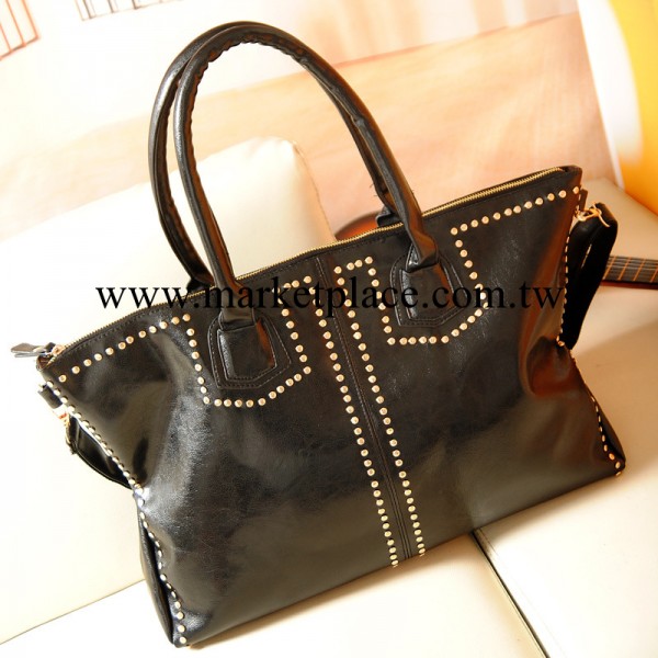 2013歐美新款時尚鉚釘PU女包 單肩包斜跨包手提包大包包批發工廠,批發,進口,代購