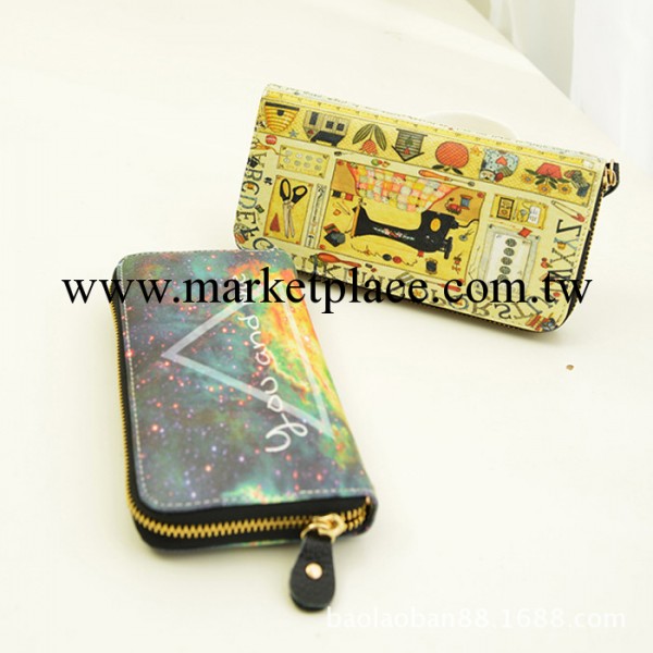2013潮女歐美復古新款明星女包卡通塗鴉手拿包錢包工廠,批發,進口,代購