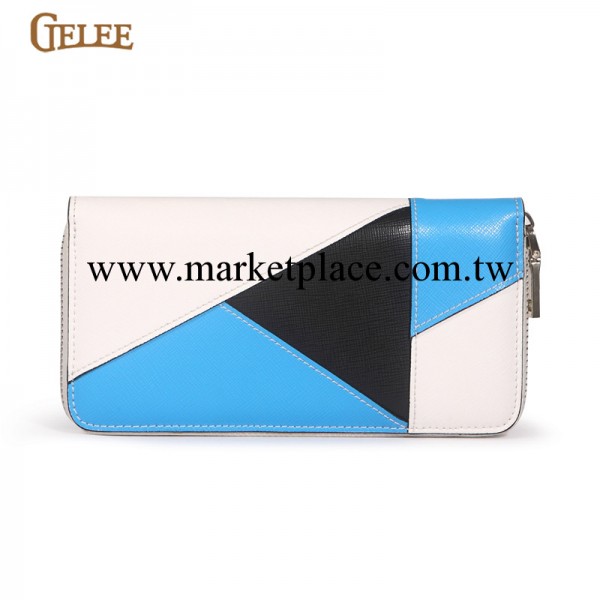 各麗2013 新品淘寶爆款真皮拼接中長款錢包  休閒手拿包 代理批發工廠,批發,進口,代購