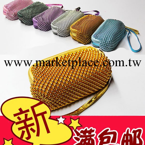 新款女包 韓版百搭編織手提包裝飾 亮珠手拿包 女士包包包批發工廠,批發,進口,代購