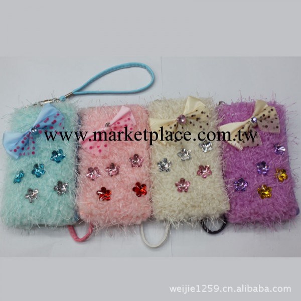 【廠傢批發】帶蝴蝶結星星手機包/單拉手拿手機包/韓版創意手機包工廠,批發,進口,代購