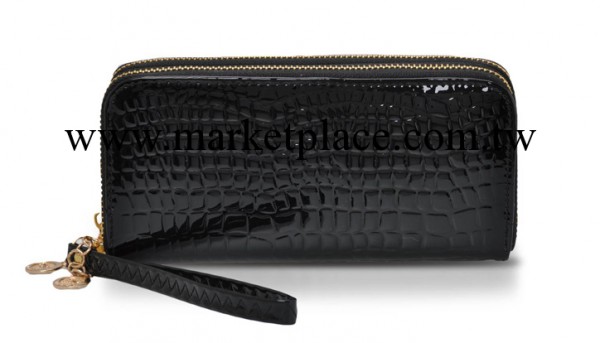 韓版石頭紋錢包卡夾化妝包手抓包 歐美時尚漆皮雙拉鏈女士手拿包工廠,批發,進口,代購