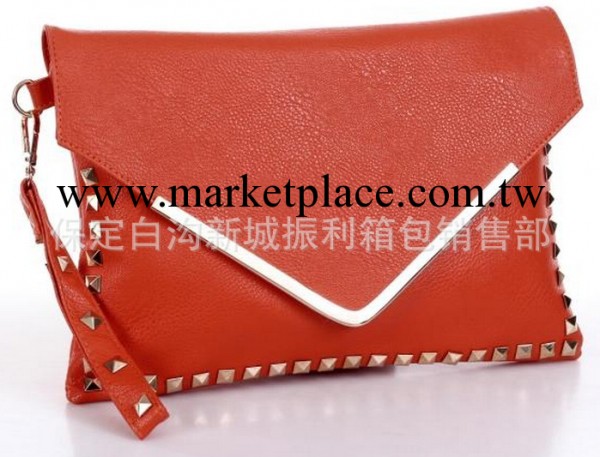 2012振利供應V字女 時尚鉚釘信封手拿包 單肩斜跨包 女包FC2831#工廠,批發,進口,代購