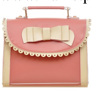 2013新款韓版甜美可愛蝴蝶結糖果色花邊手提化妝包單肩斜跨女包工廠,批發,進口,代購