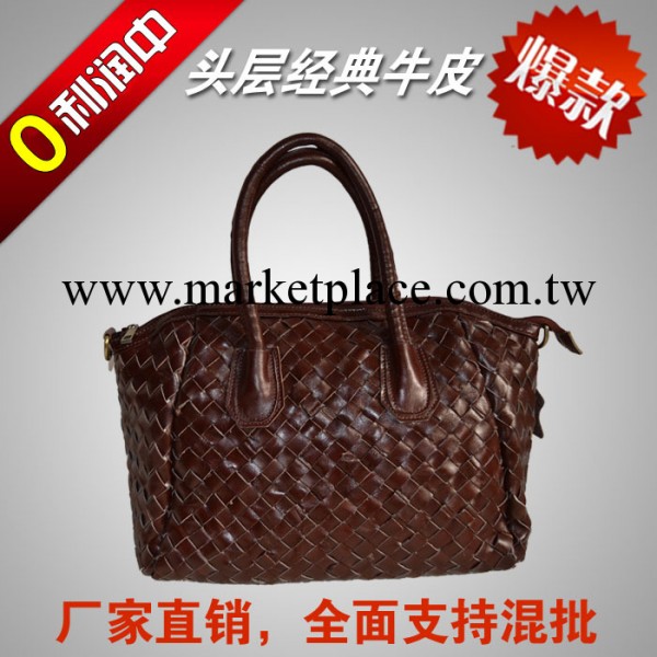 JZ嘉致 時尚復古風女士斜跨手提單肩包包 編織無圖案真皮包 批發工廠,批發,進口,代購