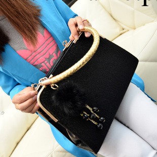 2013新款女包馬毛掛時尚復古單肩包手提包包斜挎包 韓國單單肩包工廠,批發,進口,代購