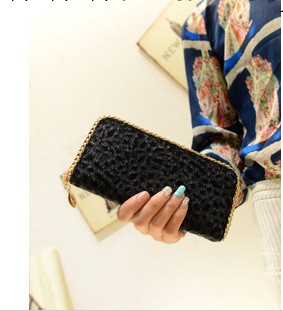 品牌新款潮歐美女王范豹紋馬毛豹紋長款錢包手拿包 三折錢夾錢包工廠,批發,進口,代購