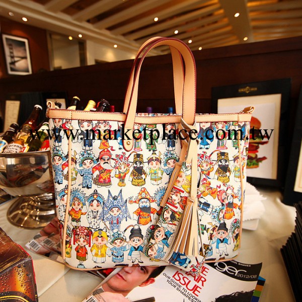 2012新款民族風臉譜包PU休閒單肩包手提包女包工廠,批發,進口,代購