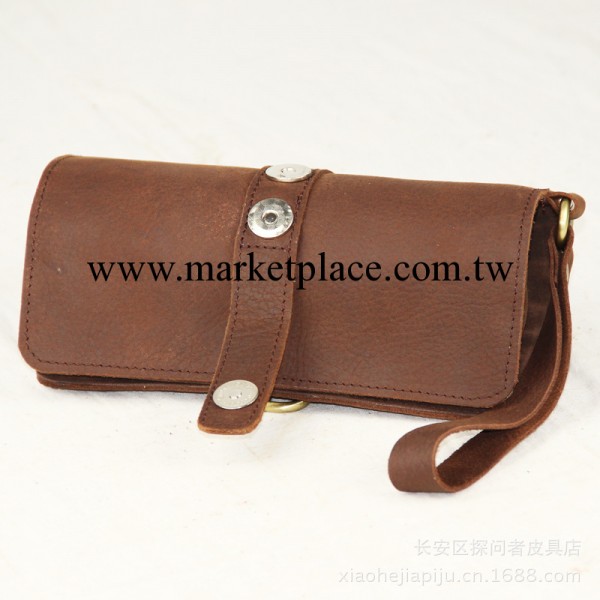 2013新款 頭層牛皮 小河傢正品 多卡位多功能錢包圓形手拿包Q003工廠,批發,進口,代購