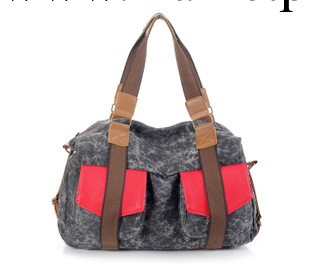 冬季新款復古牛仔雙兜包 休閒百搭大包 大容量單肩包 手提包 女包工廠,批發,進口,代購