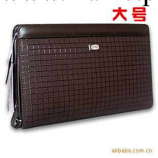 1PK10牛皮男包手拿包手拎包手包公文包手夾包DA31-4方格大號棕色工廠,批發,進口,代購