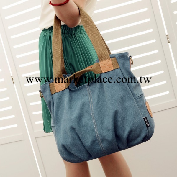 帆佈新款休閒單肩斜跨手提包時尚女包包餃子型包包工廠,批發,進口,代購