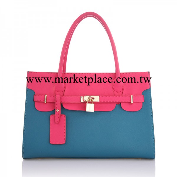 女士真皮包鉑金包撞色牛皮女包十字紋包包真皮女包代發代理單肩包工廠,批發,進口,代購