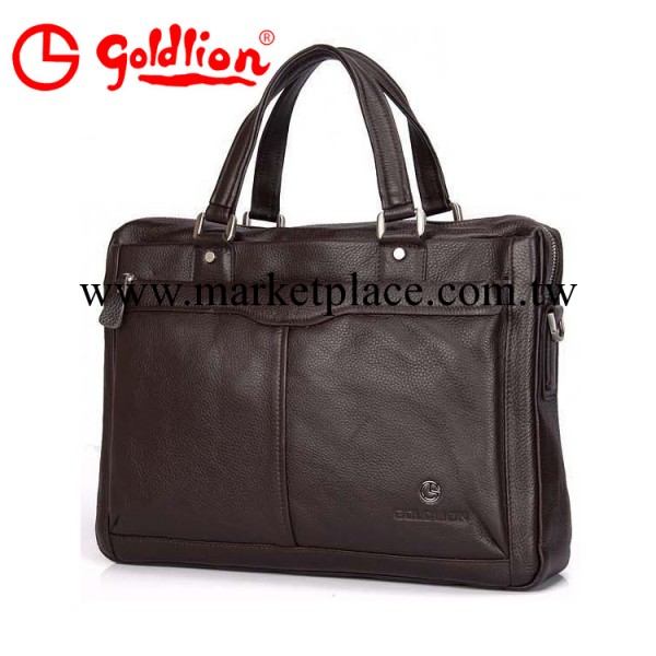 正品金利來男包2013男士橫款真皮商務手提包頭層牛皮公文包電腦包工廠,批發,進口,代購