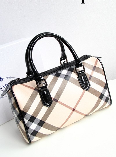 巴寶*同款波士頓枕頭包 NOVA格紋包 手提包斜跨包工廠,批發,進口,代購