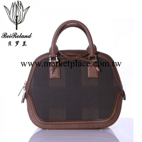 廠傢供應真皮+格紋佈女包 女士手提包 單肩包 貝殼包 嘴唇包工廠,批發,進口,代購