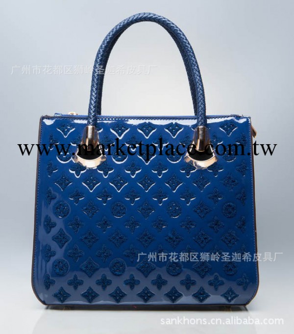 【聖迦希】新款精美繡花高檔亮面PU女包 漆皮手提包 箱包廠傢批發工廠,批發,進口,代購