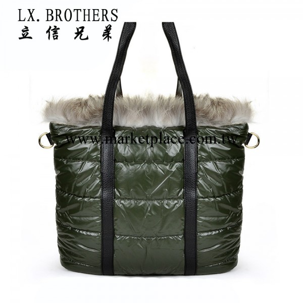 2013秋冬新款韓版潮休閒羽絨包太空包毛毛包女士單肩斜跨手提女包工廠,批發,進口,代購