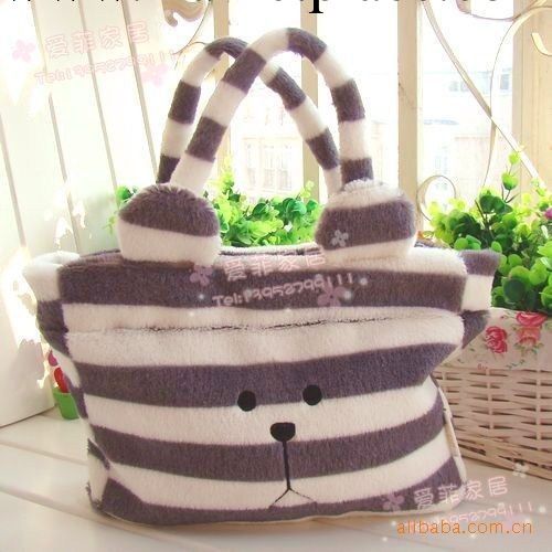 梨花條紋熊/TATA午餐包小拎包手提包 便當包工廠,批發,進口,代購