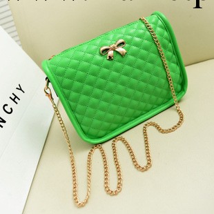 女包一件代發提供圖片pu單肩斜挎女包休閒蝴蝶結單肩包鏈條包pu包工廠,批發,進口,代購