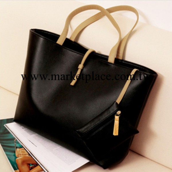 2012春夏新款韓版女包糖果色撞色單肩包手提女包包附零錢包工廠,批發,進口,代購