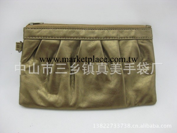 金色PU水餃形手抓晚宴化妝包 長形化妝品收納包 包中包 訂做批發工廠,批發,進口,代購