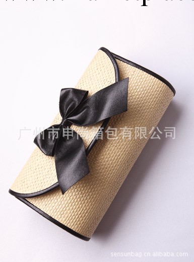 廠傢供應竹制晚宴包女包蝴蝶花包蓋式單肩金屬鏈百搭包一件代發工廠,批發,進口,代購
