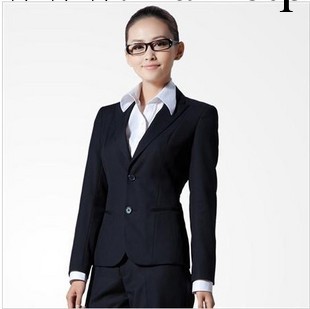 女士職業西服 三粒扣職業套裝 西裝正裝工作服（藏青色）工廠,批發,進口,代購