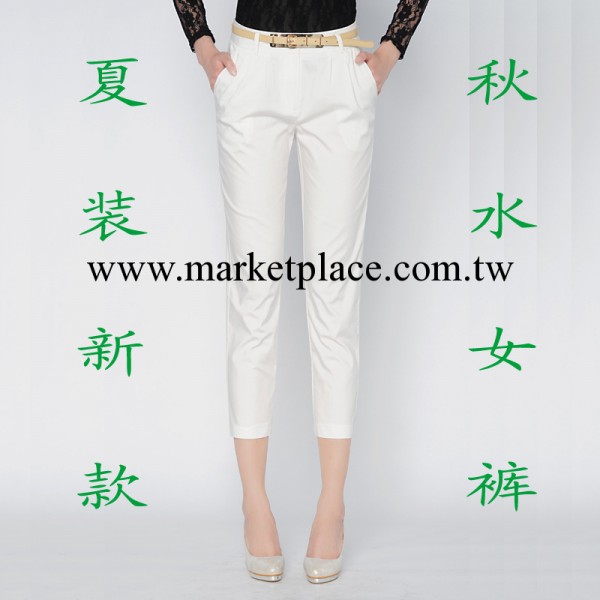 秋水夏季批發韓版時尚鉛筆小腳休閒七分褲子鄭州女褲工廠,批發,進口,代購