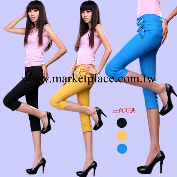 2013新款女式休閒七分褲 小腳褲 鉛筆褲 時裝褲 顯瘦提臀女褲工廠,批發,進口,代購