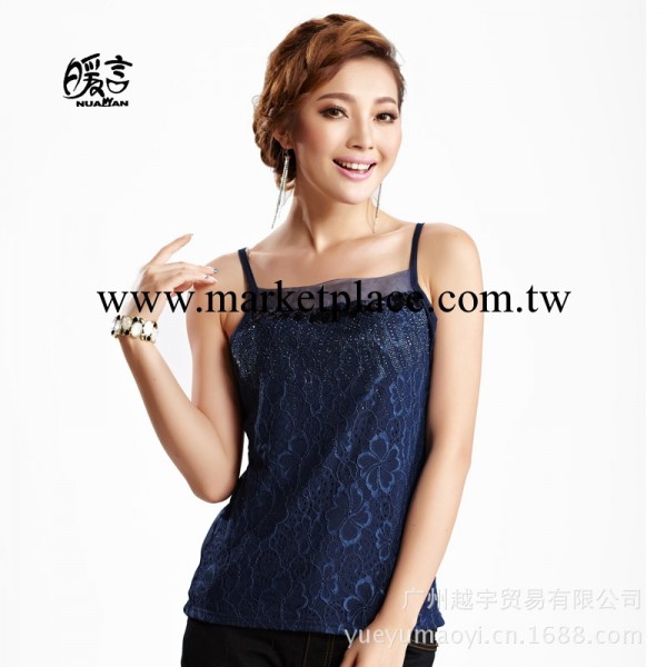 彈力網紗蕾絲貝殼片高檔冰絲燙鉆女吊帶背心打底衫背心小吊帶衫女工廠,批發,進口,代購