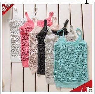 韓版女裝  夏季新款  女式吊帶衫 滿身 亮片吊帶 背心 B+8工廠,批發,進口,代購