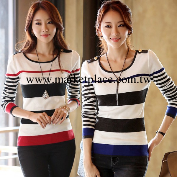 2013韓版冬季新款修身套頭針織衫上衣圓領長袖女式打底衫Y3245工廠,批發,進口,代購