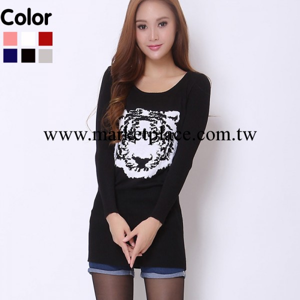 大廠貨源 2013秋冬女裝韓版虎頭長袖女式針織衫毛衣 打底衫批發工廠,批發,進口,代購