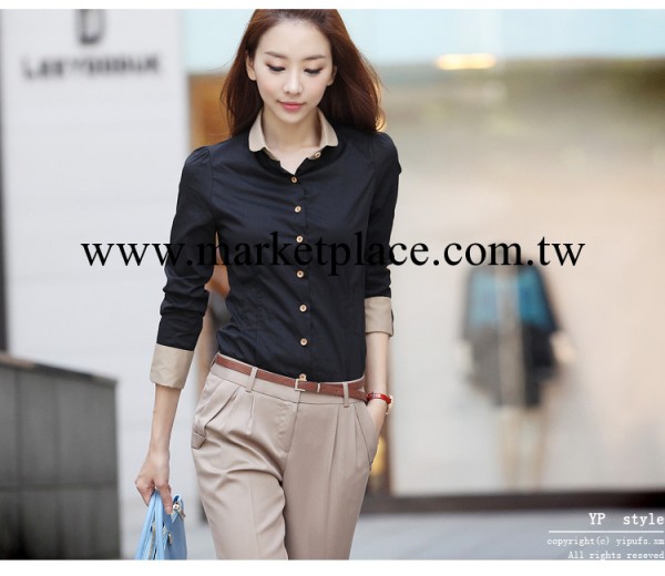 2012韓版女裝長袖女襯衫職業裝女士襯衣批發・進口・工廠・代買・代購