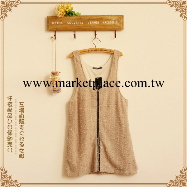 2013外貿工廠日系秋款女裝日單BASIC HOUSE棉麻亮片開衫大碼馬甲工廠,批發,進口,代購