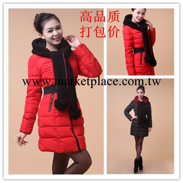 2013新款中長款女式棉衣棉服外套批發修身韓版羽絨衣女款一件代發工廠,批發,進口,代購