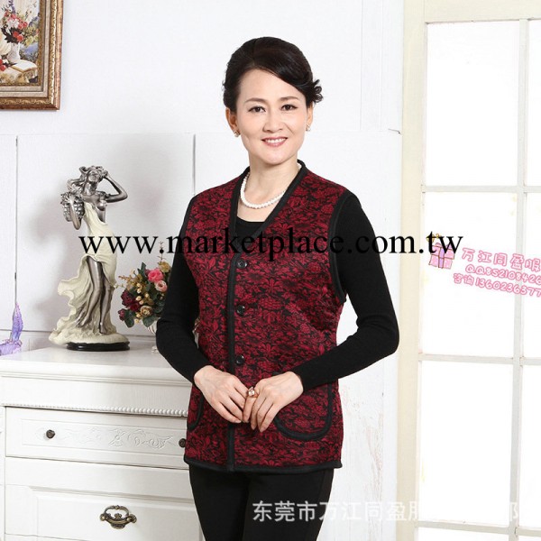 2013秋冬季女式棉馬甲 中老年服裝 大碼加絨保暖背心批發媽媽裝工廠,批發,進口,代購