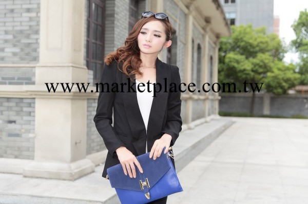 女裝2013新款春秋裝韓版潮修身西服短款長袖小西裝外套W1003-008工廠,批發,進口,代購