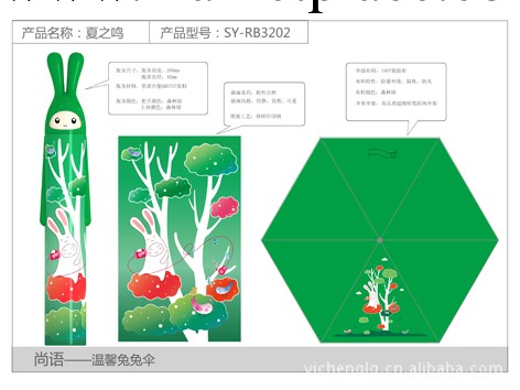 創意雨傘  卡通傘  兔兔乖系列之夏之鳴工廠,批發,進口,代購
