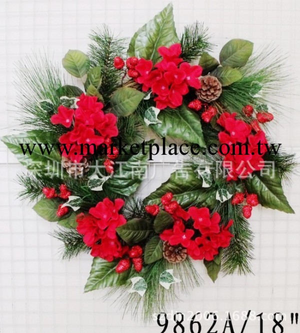 Christmas Wreath 歐美新品 萬種款式任選 PVC環   聖誕花環工廠,批發,進口,代購