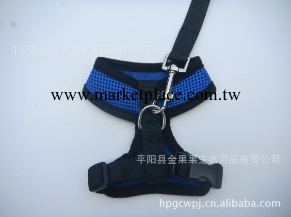 重點推薦  功夫狗品牌 寵物用品 藍色黑邊胸背帶，防壓輕質工廠,批發,進口,代購