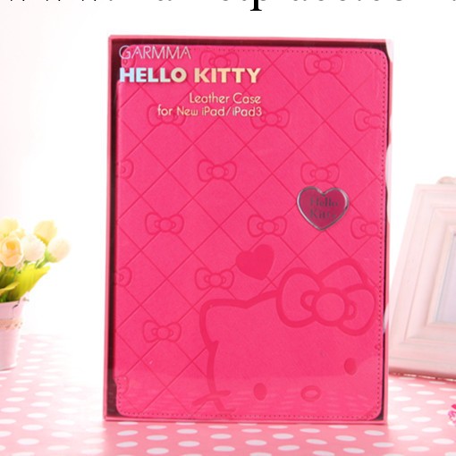 最新款 ipad air 可愛hello kitty 桃心 智能休眠支架皮套工廠,批發,進口,代購