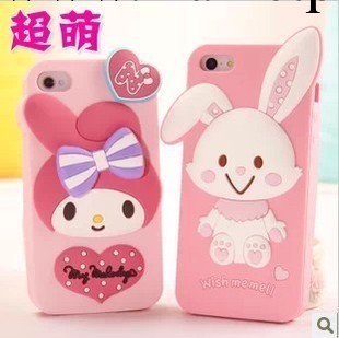 可愛卡通kitty貓美樂貓手機殼 蘋果iphone5矽膠套iphone4S軟殼潮工廠,批發,進口,代購